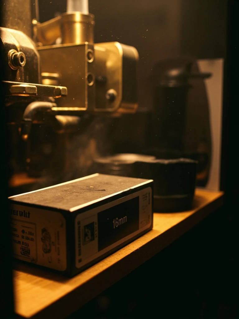 A projection booth interior from a 701 partner cinema.